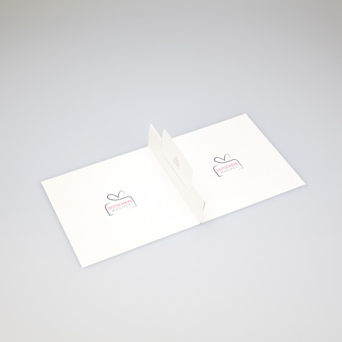 Gutscheinmappe mit/für Scheckkarte 15,5 x 15,5 cm